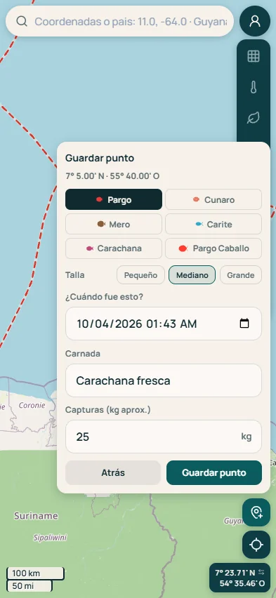 Guardar un punto en el teléfono